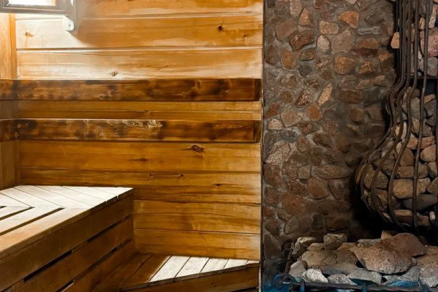 Сауна с камнями в горах Алматы